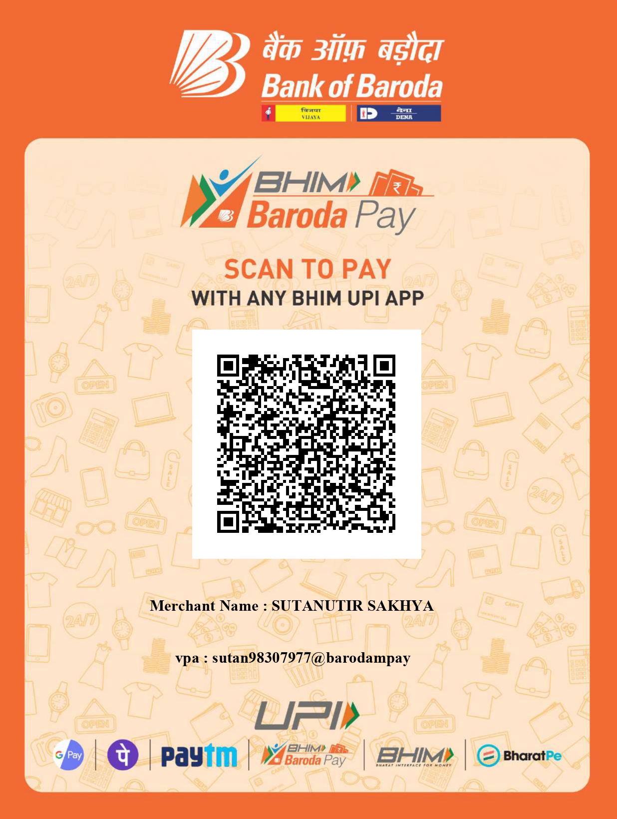 Sutanutir Sakhya UPI QR Code